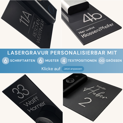 Klingelschild für Blink Videotürklingel (System) (Video Doorbell) mit Eck-/Winkelhalterung von Blink