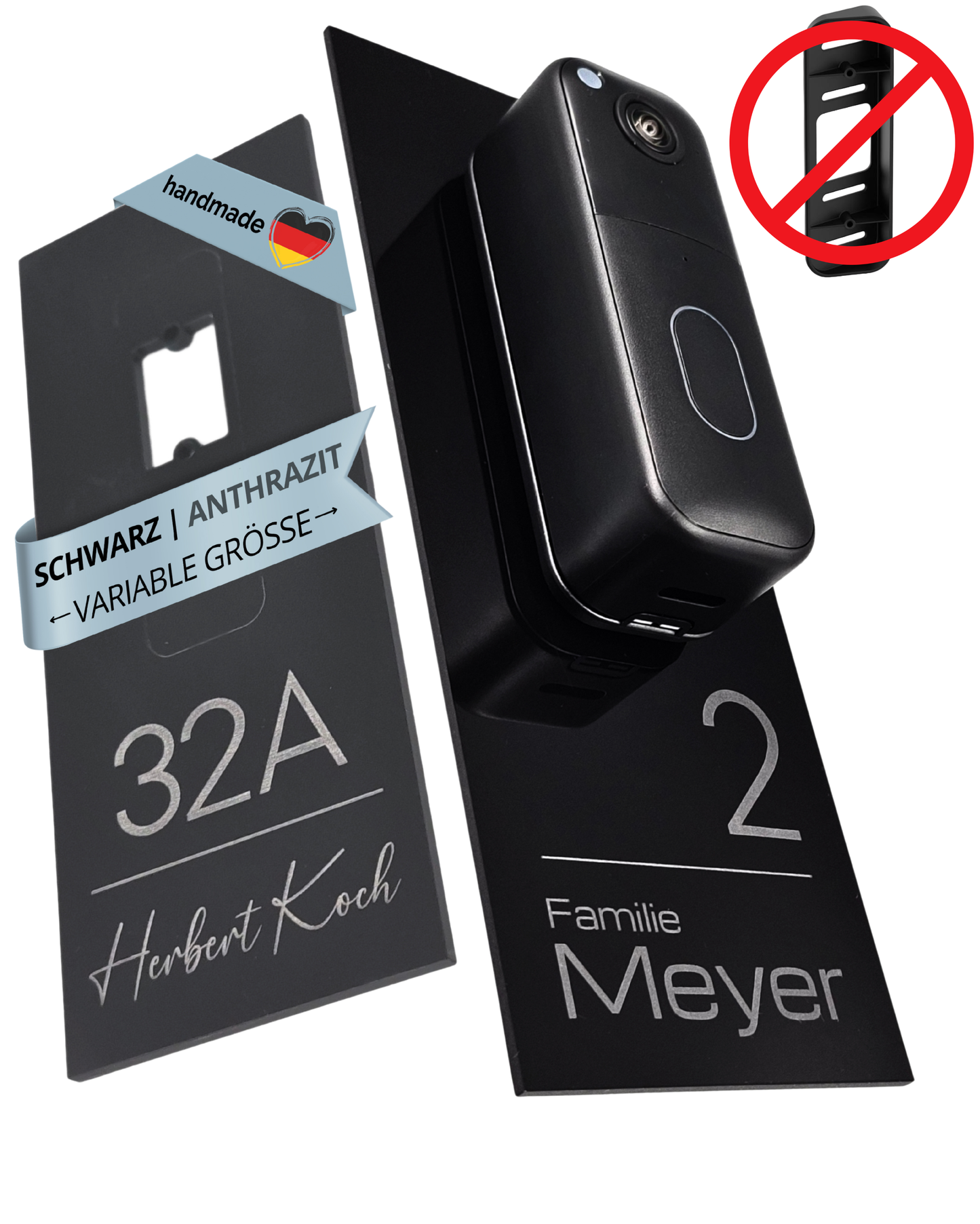 Klingelschild für Blink Videotürklingel (System) (Video Doorbell) ohne Eck-/Winkelhalterung von Blink