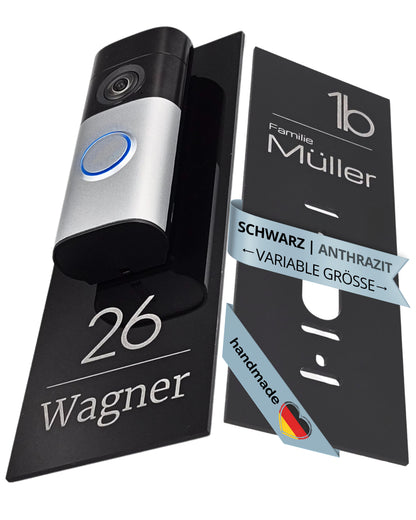 Klingelschild für Ring Akku-Videotürklingel Plus (Battery Video Doorbell Plus) (neueste Gen., 2.Gen)