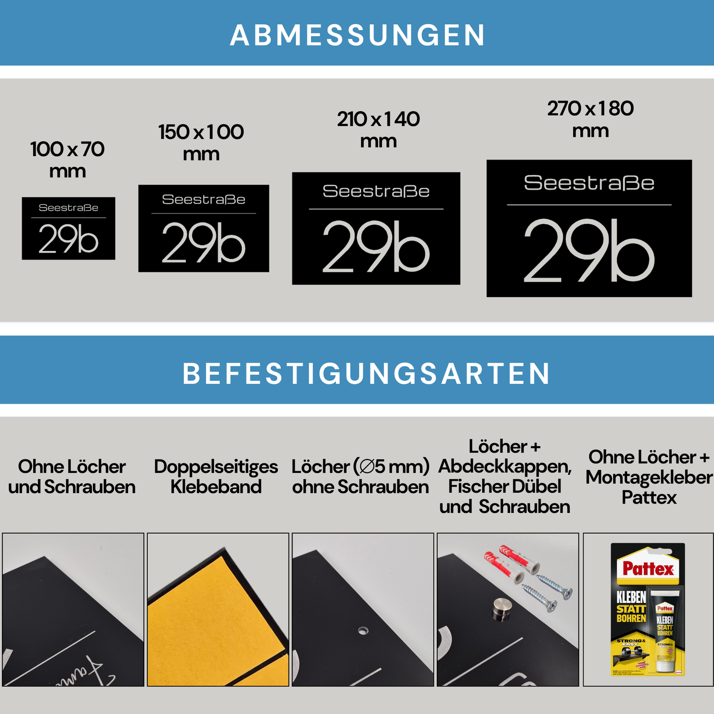 Hausnummernschild personalisiert