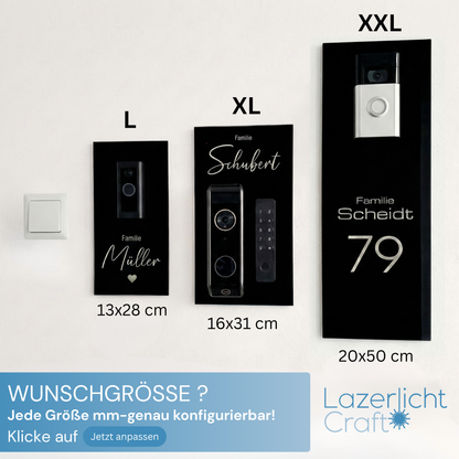 Klingelschild für Ring Akku-Videotürklingel (Battery Video Doorbell) (neueste Gen., 2.Gen)
