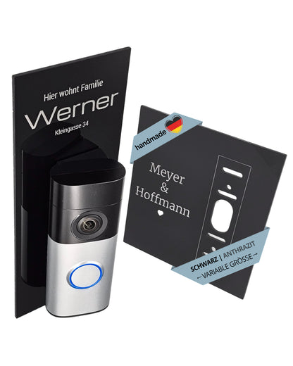 Klingelschild für Ring Akku-Videotürklingel (Battery Video Doorbell) (neueste Gen., 2.Gen)