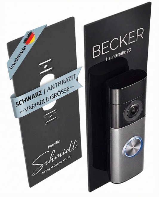 Klingelschild für Ring Videotürklingel Pro Kabel (Wired Video Doorbell Pro, neueste Generation, 3.Gen)