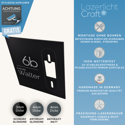 Klingelschild für Reolink Video Doorbell Battery D340B