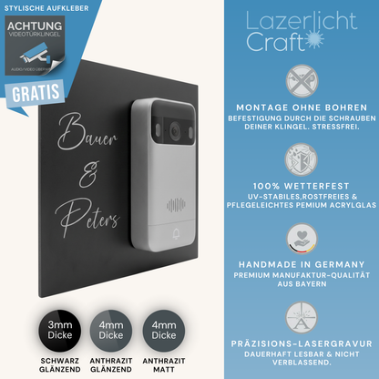 Klingelschild für SwitchBot Video Doorbell